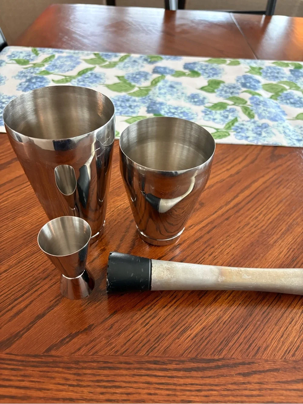 Williams Sonoma Stainless Steel Cocktail Shaker Set with Muddler - Silver